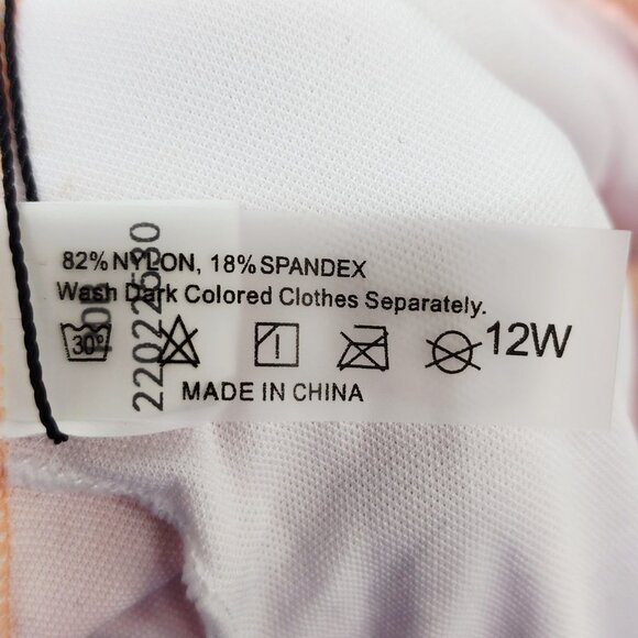 Halter Neck Color Block black pink One-Piece Swimsuit  Back Closure Size 12W - Picture 2 of 9